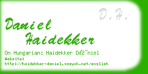 daniel haidekker business card